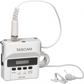 TASCAM DR-10LW/Micro Linear PCM Recorder with Lavalier MIC(White)